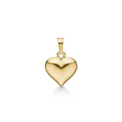 10 x 10 mm Støvring Design Herz Anhänger in 8 Karat Gold
