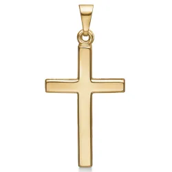 16 x 24,5 mm Støvring Design Kreuz Anhänger in 8 Karat Gold