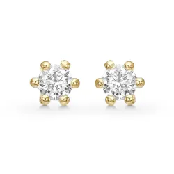 2,5 mm Støvring Design Ohrstecker in vergoldetem Sterlingsilber weißem Zirkon