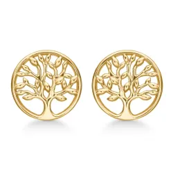 12 mm Støvring Design Lebensbaum Ohrringe in vergoldetem Sterlingsilber