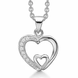 Støvring Design Halskette mit Anhänger in Silber weißem Zirkon