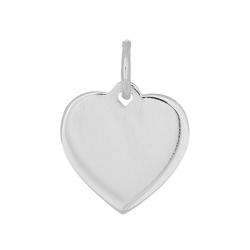 13 mm Siersbøl Herz Anhänger in rhodiniertem Silber