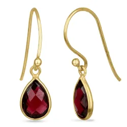 Granat Ohrringe in vergoldetem Sterlingsilber - Loom Stones