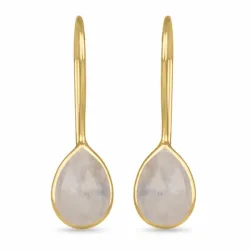 Mondstein Ohrringe in vergoldetem Sterlingsilber - Loom Stones