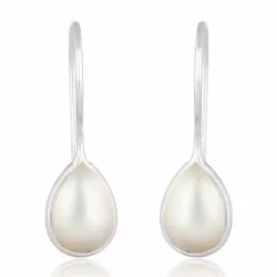 Lange tropfen perle ohrringe in silber