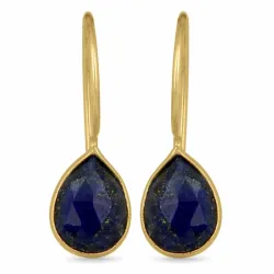 lange Tropfen Ohrringe in vergoldetem Sterlingsilber