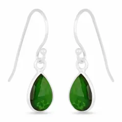 lange Tropfen Ohrringe in Silber - Loom Stones