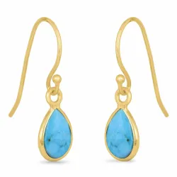 lange Ohrringe in vergoldetem Silber - Loom Stones