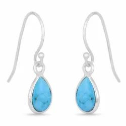 lange Tropfen Ohrringe in Silber - Loom Stones