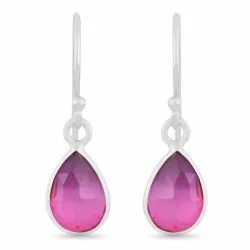 lange Amethyst Ohrringe in Silber - Loom Stones