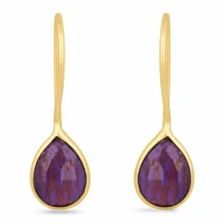 Amethyst Ohrringe in vergoldetem Silber - Loom Stones