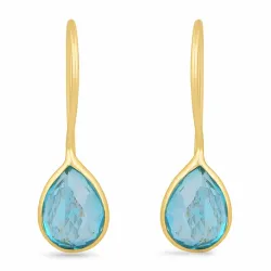 Aquamarin Ohrringe in vergoldetem Silber