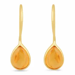 Bernstein Ohrringe in vergoldetem Silber - Loom Stones