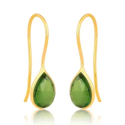 Peridot Ohrringe in vergoldetem Silber - Loom Stones