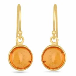 Bernstein Ohrringe in vergoldetem Silber