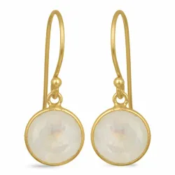 Mondstein Ohrringe in vergoldetem Silber - Loom Stones