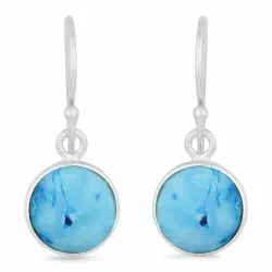 lange runder Ohrringe in Silber - Loom Stones