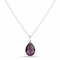 Violettem Amethyst Halskette aus Silber und Anhänger aus Silber