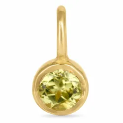 Klein Peridot Anhänger aus vergoldetem Sterlingsilber