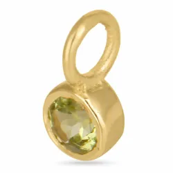 Klein Peridot Anhänger aus vergoldetem Sterlingsilber