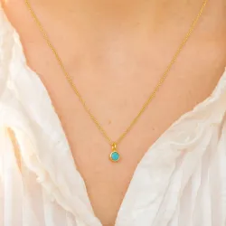 Klein blauem Anhänger aus vergoldetem Sterlingsilber