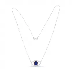 Evil eye Lapis Lazuli Anhänger mit Halskette aus Silber und Anhänger aus Silber