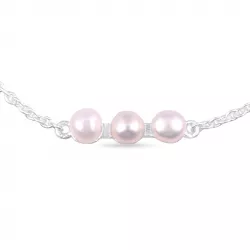 Elegant Perle Armband aus Silber 14 cm plus 5 cm x 4,0 mm