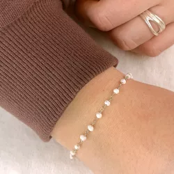 Perle Armband aus Silber 18 cm plus 4 cm x 3,0 mm