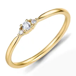 Diamant Ring in 9 Karat Gold 0,07 ct - Simple Diamonds