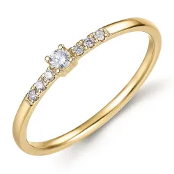 Diamant Ring in 9 Karat Gold 0,09 ct - Simple Diamonds