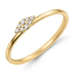 Diamant Ring in 9 Karat Gold 0,05 ct - Simple Diamonds