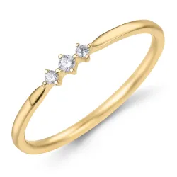 Diamant Ring in 9 Karat Gold 0,05 ct - Simple Diamonds