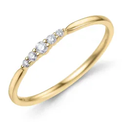 Diamant Ring in 9 Karat Gold 0,08 ct - Simple Diamonds