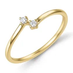 Diamant Ring in 9 Karat Gold 0,05 ct - Simple Diamonds