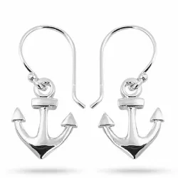 Lange anker ohrringe in silber