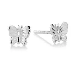 Kleinen Aagaard Schmetterling Ohrringe in Silber