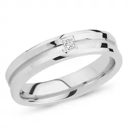Elegant Zirkon Ring aus rhodiniertem Silber