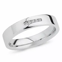 Zirkon Ring aus rhodiniertem Silber