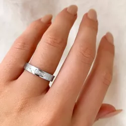 Elegant Ring aus rhodiniertem Silber