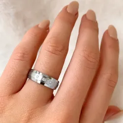 Elegant Ring aus rhodiniertem Silber