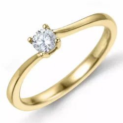 Zirkon Solitärring aus 9 Karat Gold