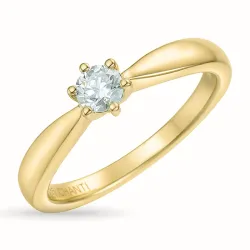 Zirkon Goldring aus 9 Karat Gold