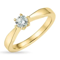 5,4 mm Zirkon Solitärring aus 9 Karat Gold