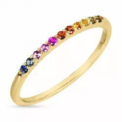 mehrfarbigem Saphir Ring aus 9 Karat Gold