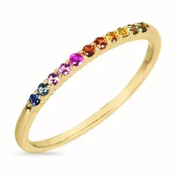 mehrfarbigem Saphir Ring aus 9 Karat Gold