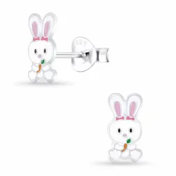 Kaninchen Kinderohrringe in Silber - Little Ones