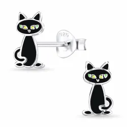 Katzen Kinderohrringe in Silber - Little Ones