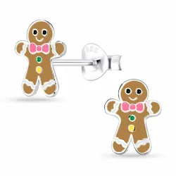 Kuchenmann Kinderohrringe in Silber - Little Ones