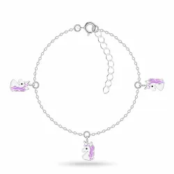 einhorn Kinderarmband aus Silber und Anhänger aus Silber