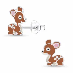 Hirsch Kinderohrringe in Silber - Little Ones